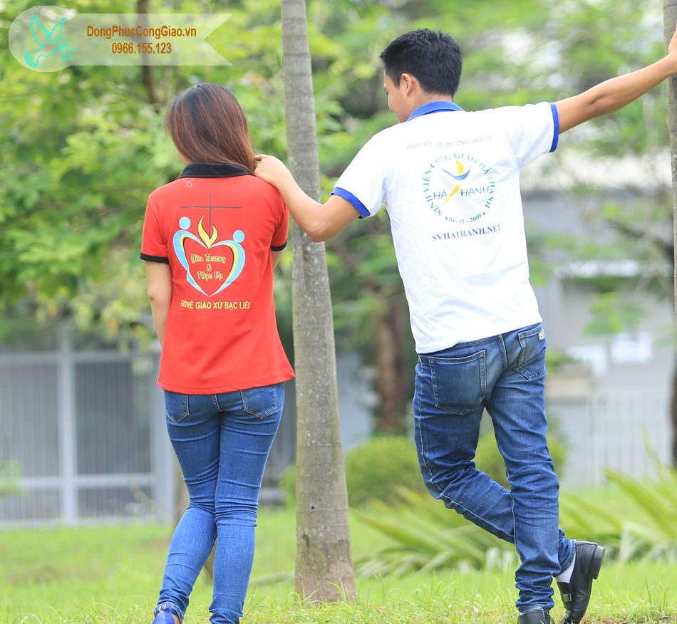 mẫu &aacute;o đồng phục giới trẻ gi&aacute;o xứ bạc li&ecirc;u 2