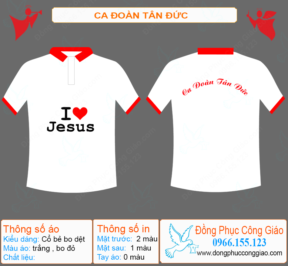 M&acirc;̃u Áo Đ&ocirc;̀ng Phục Ca Đoàn T&acirc;n Đức