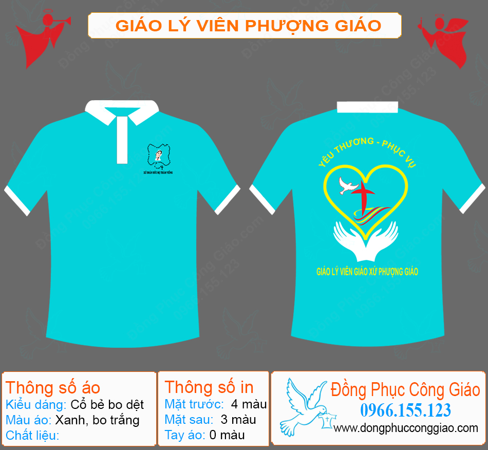 M&acirc;̃u Áo Đ&ocirc;̀ng Phục Giáo Lý Vi&ecirc;n Phượng Giáo 