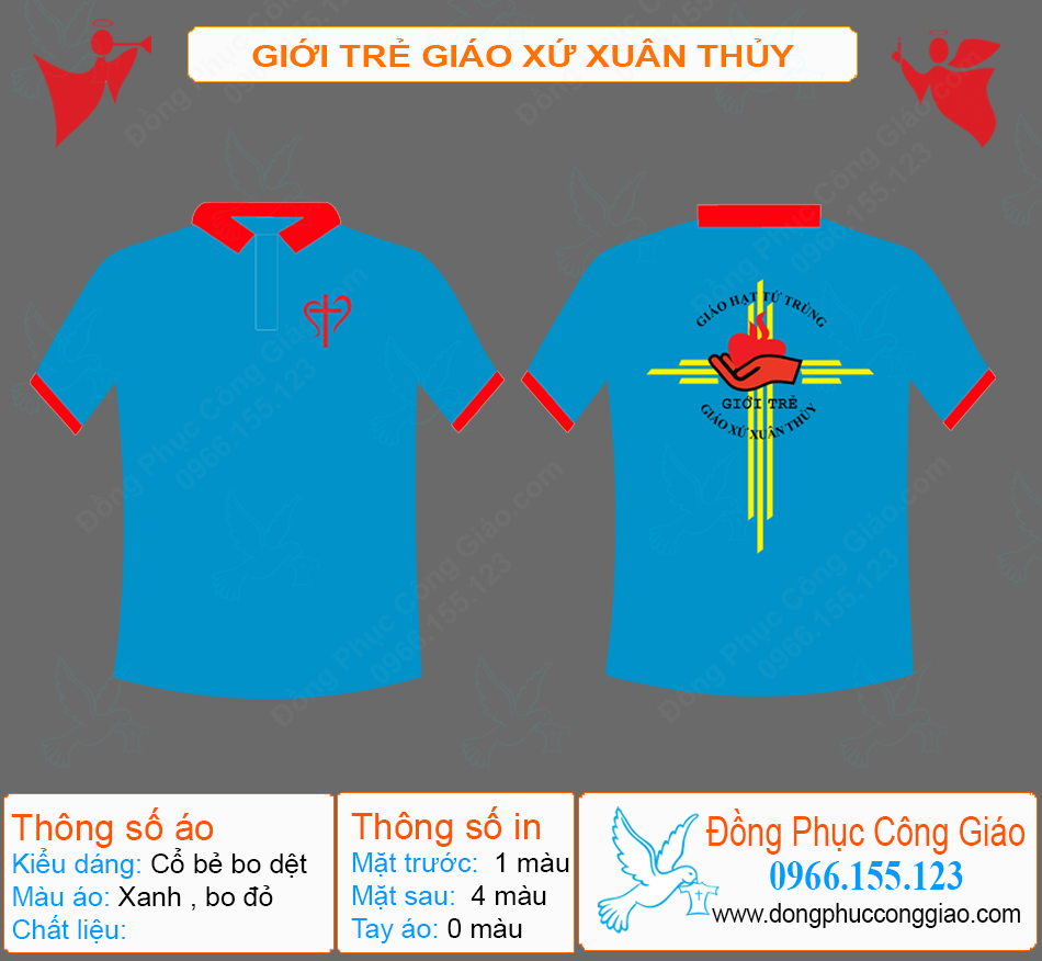 M&acirc;̃u Áo Đ&ocirc;̀ng Phục Giới Trẻ Giáo Xứ Xu&acirc;n Thủy