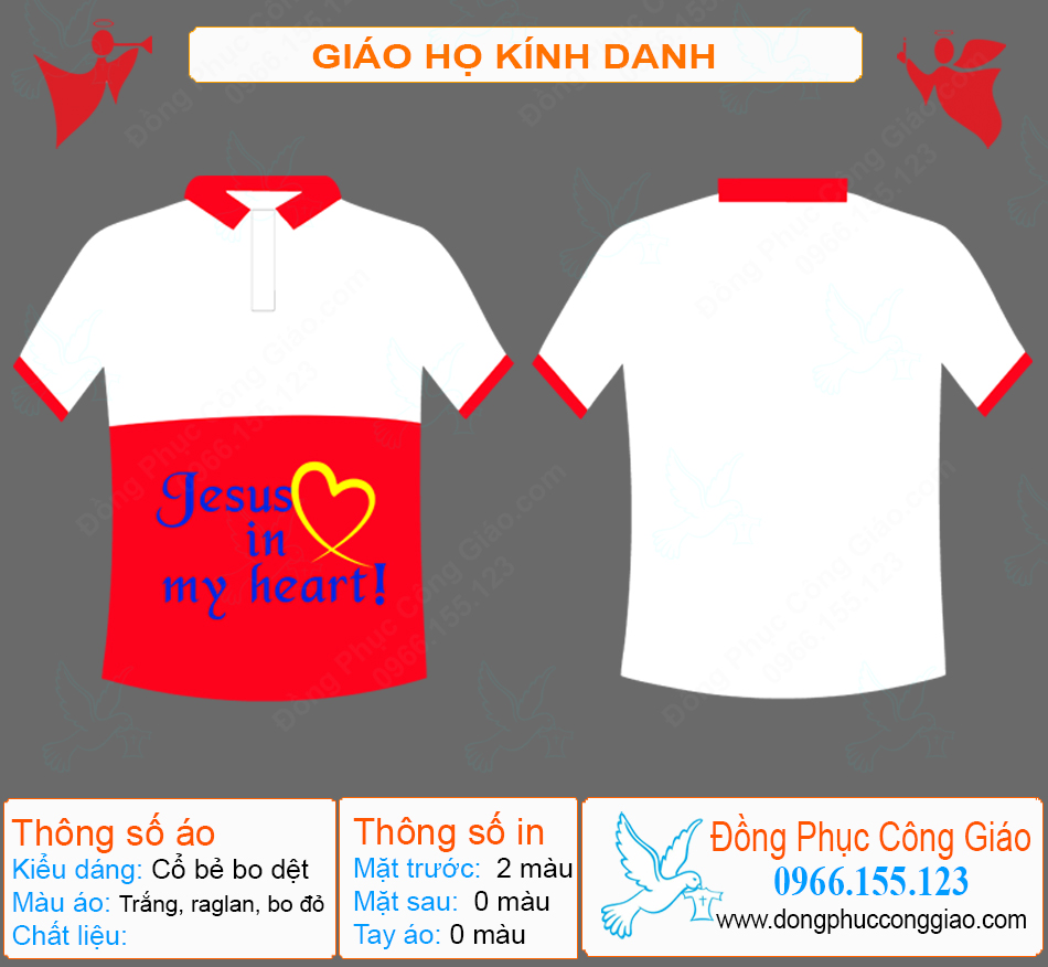 M&acirc;̃u Áo Đ&ocirc;̀ng Phục Giáo Họ Kính Danh 