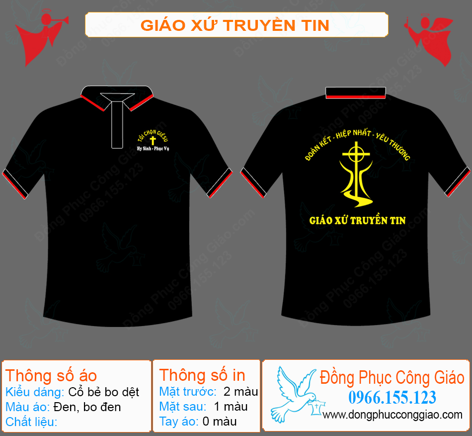 M&acirc;̃u Áo Đ&ocirc;̀ng Phục Giáo Xứ Truy&ecirc;̀n Tin 