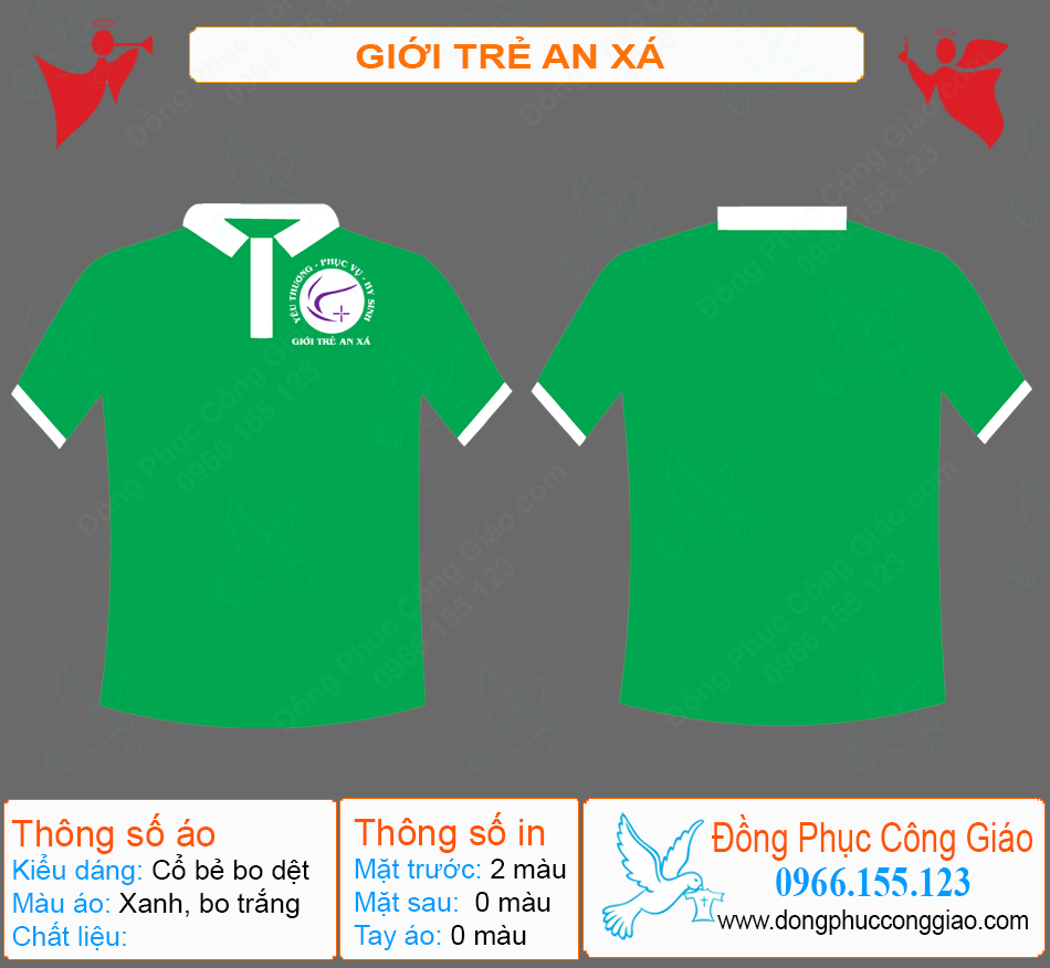 M&acirc;̃u Áo Đ&ocirc;̀ng Phục Giới Trẻ An Xá