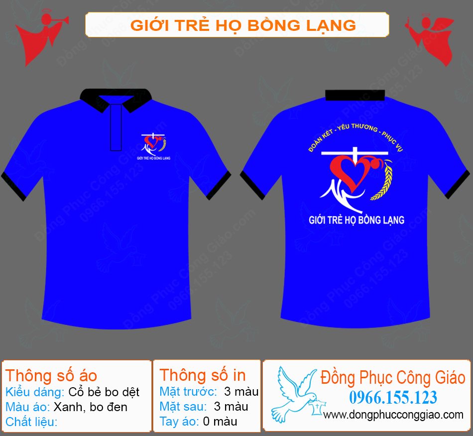 M&acirc;̃u Áo Đ&ocirc;̀ng Phục Giới Trẻ Giáo Họ B&ocirc;̀ng Lạng 