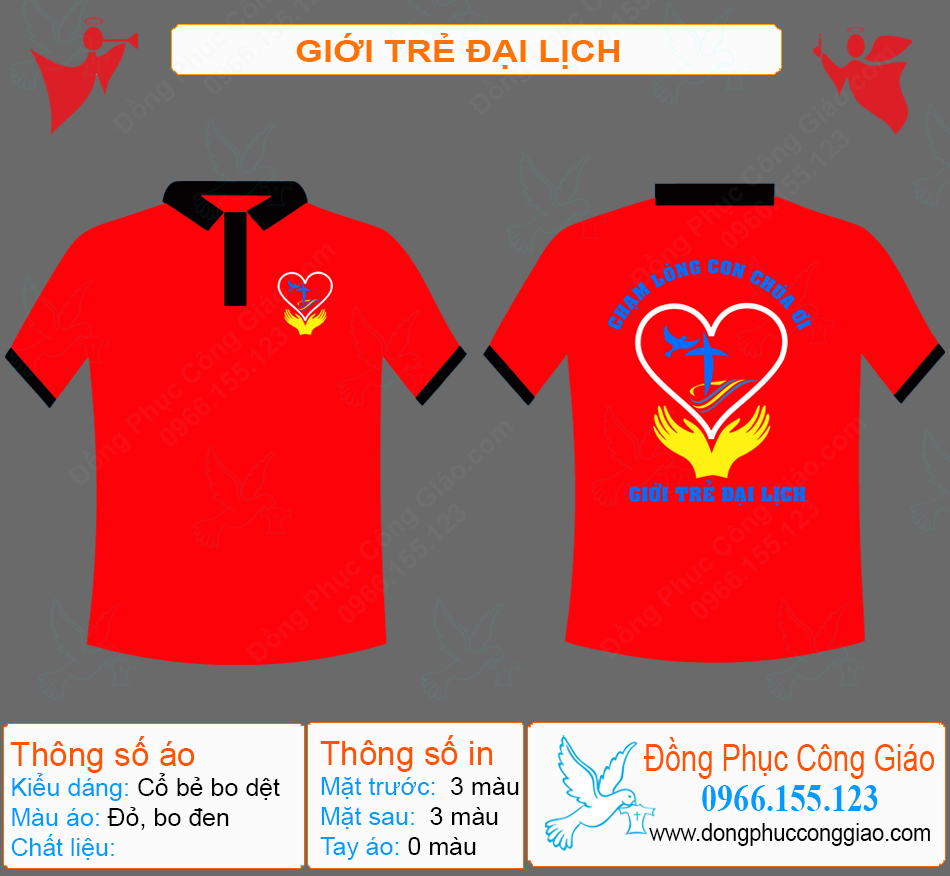 M&acirc;̃u Áo Đ&ocirc;̀ng Phục Giới Trẻ Giáo Họ Đại Lịch