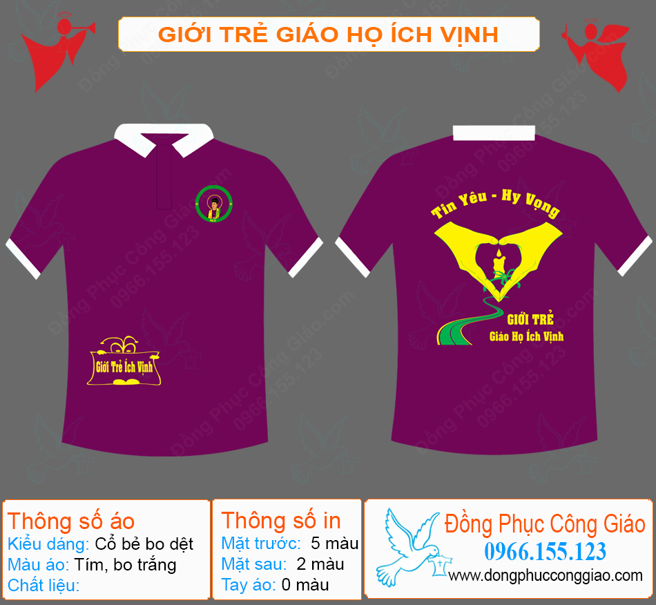 M&acirc;̃u Áo Đ&ocirc;̀ng Phục Giới Trẻ Giáo Họ Ích Vịnh