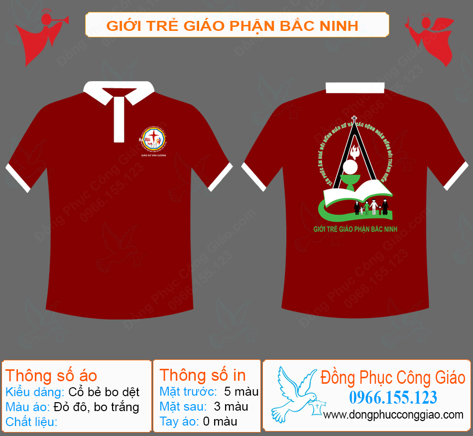 M&acirc;̃u Áo Đ&ocirc;̀ng Phục Giới Trẻ Giáo Ph&acirc;̣n Bắc Ninh 
