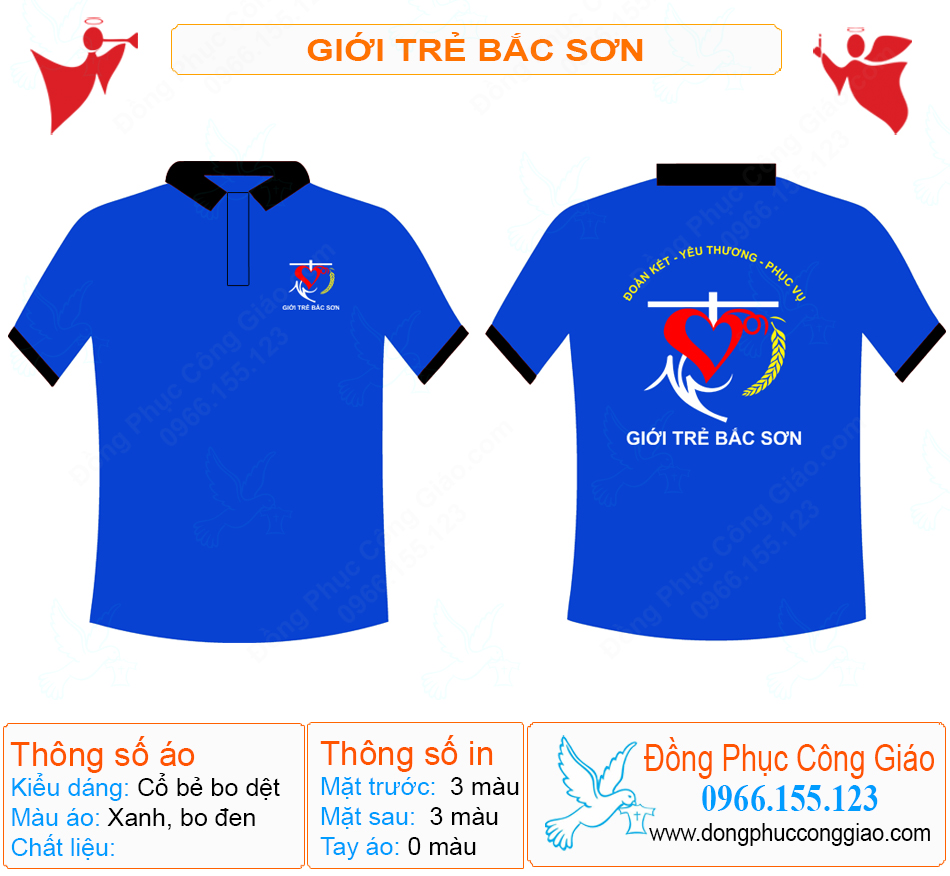 M&acirc;̃u Áo Đ&ocirc;̀ng Phục Giới Trẻ Bắc Sơn