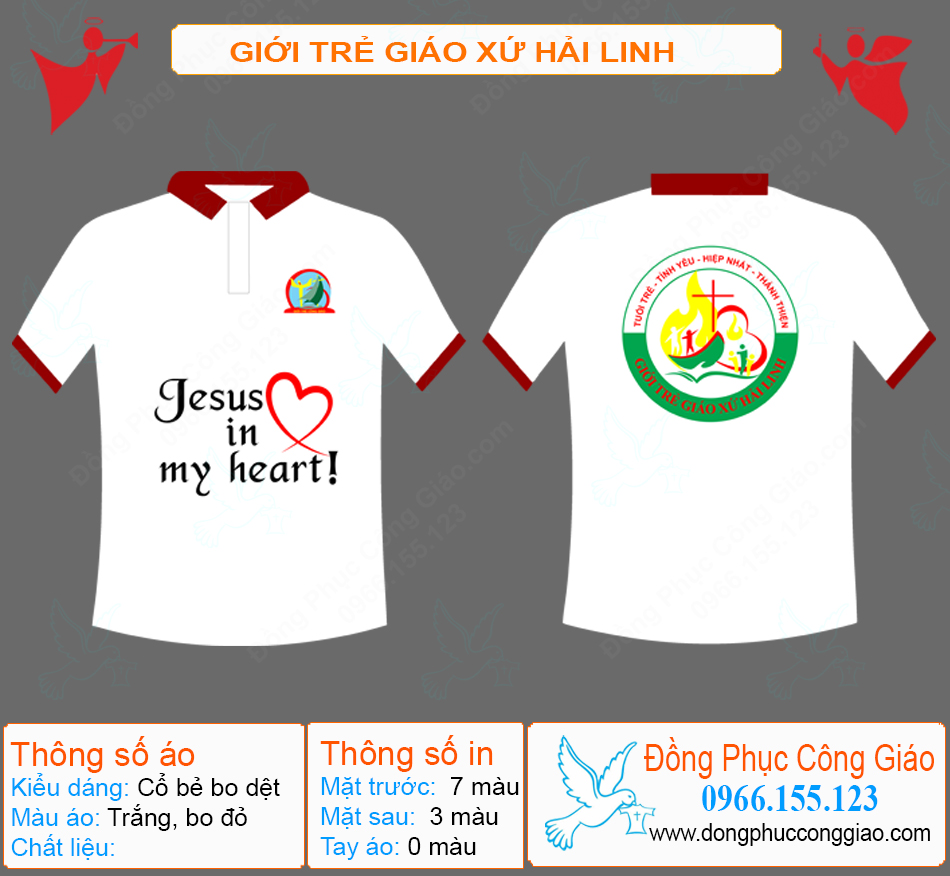 M&acirc;̃u Áo Đ&ocirc;̀ng Phục Giới Trẻ Giáo Xứ Hải Linh