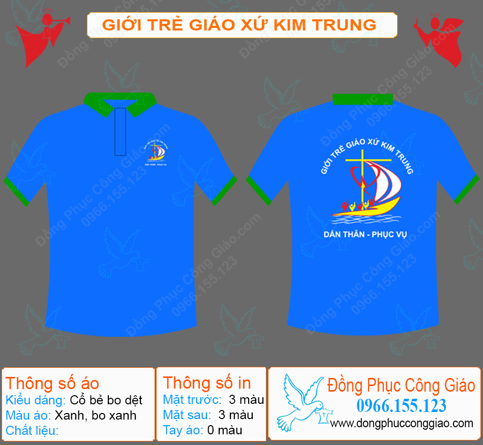 M&acirc;̃u Áo Đ&ocirc;̀ng Phục Giới Trẻ Giáo Xứ Kim Chung