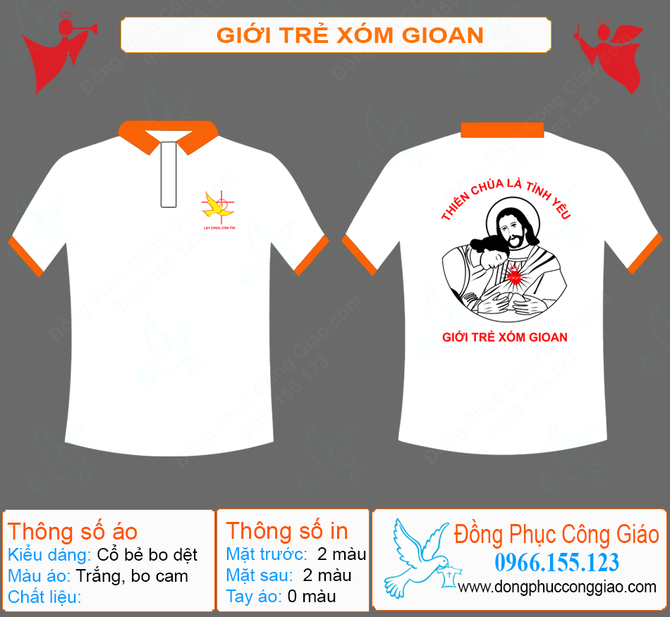 M&acirc;̃u Áo Đ&ocirc;̀ng Phục Giới Trẻ Xóm Gioan