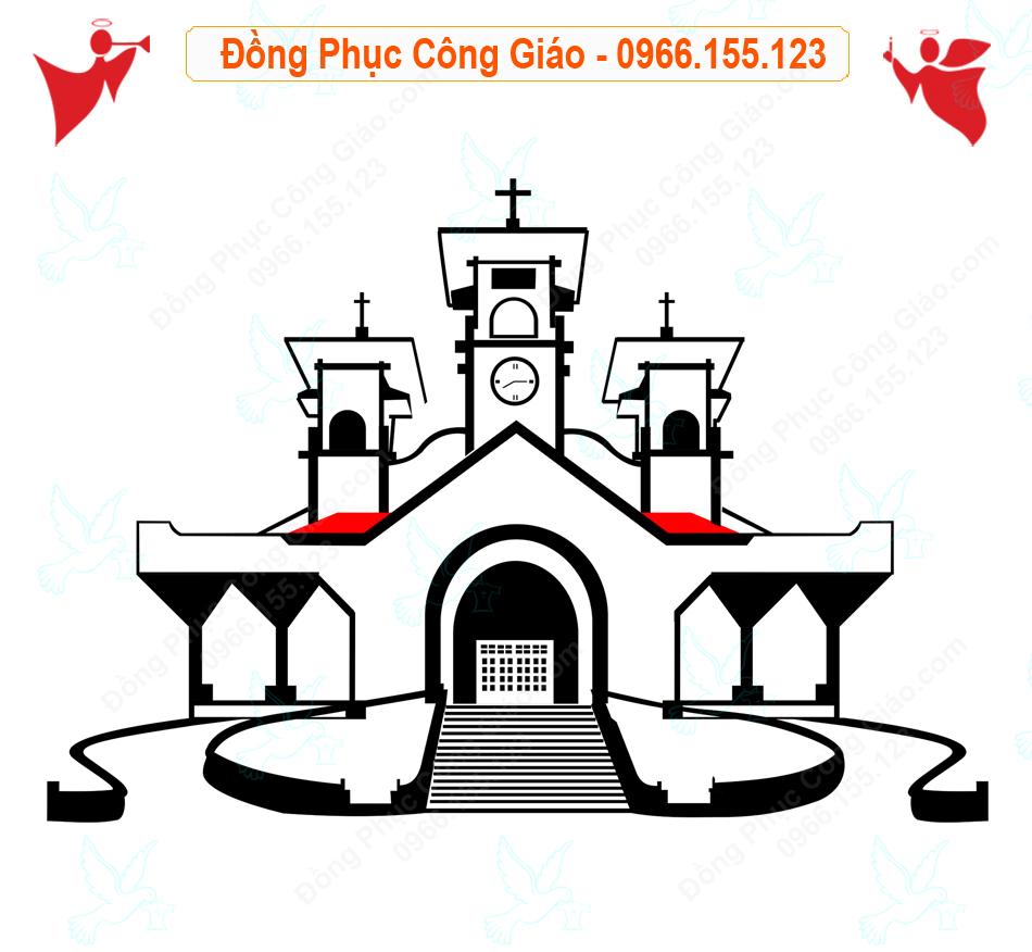 logo vector giáo xứ bà trà
