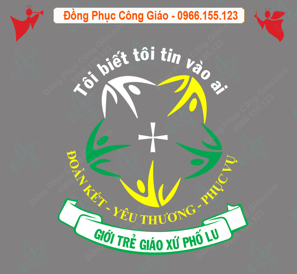 logo vector giới trẻ giáo xứ ph&ocirc;́ lu