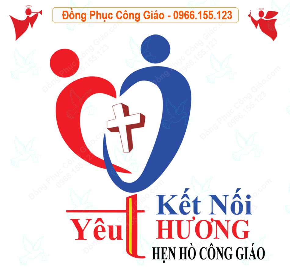 logo vector k&ecirc;́t n&ocirc;́i y&ecirc;u thương c&ocirc;ng giáo