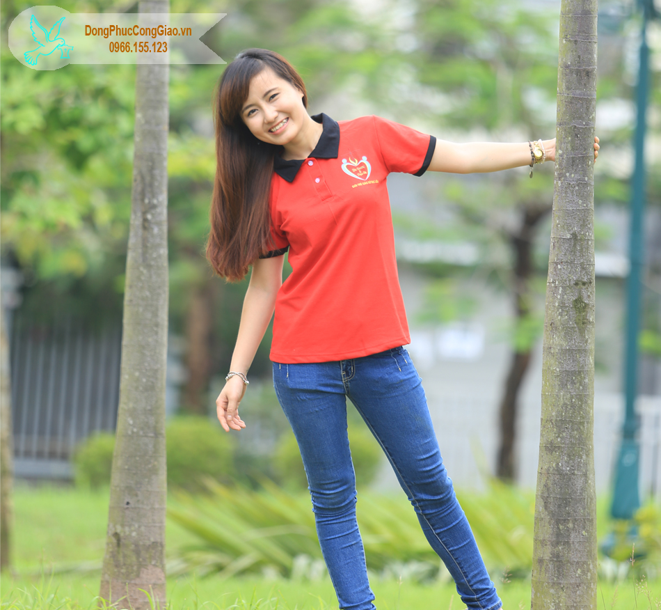 mẫu &aacute;o đồng phục giới trẻ gi&aacute;o xứ bạc li&ecirc;u 1