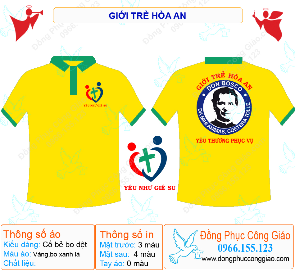 Mẫu &aacute;o đồng phục giới trẻ H&ograve;a An