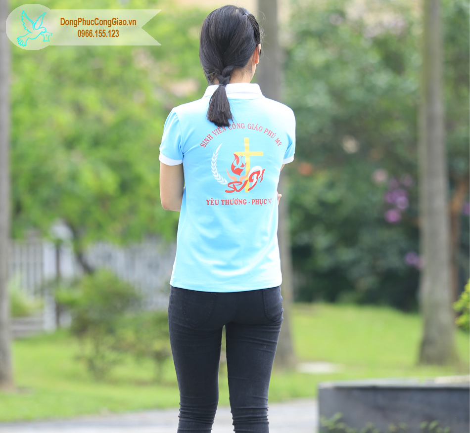 mẫu &aacute;o đồng phục nh&oacute;m sinh vi&ecirc;n c&ocirc;ng giao ph&uacute; mỹ 2