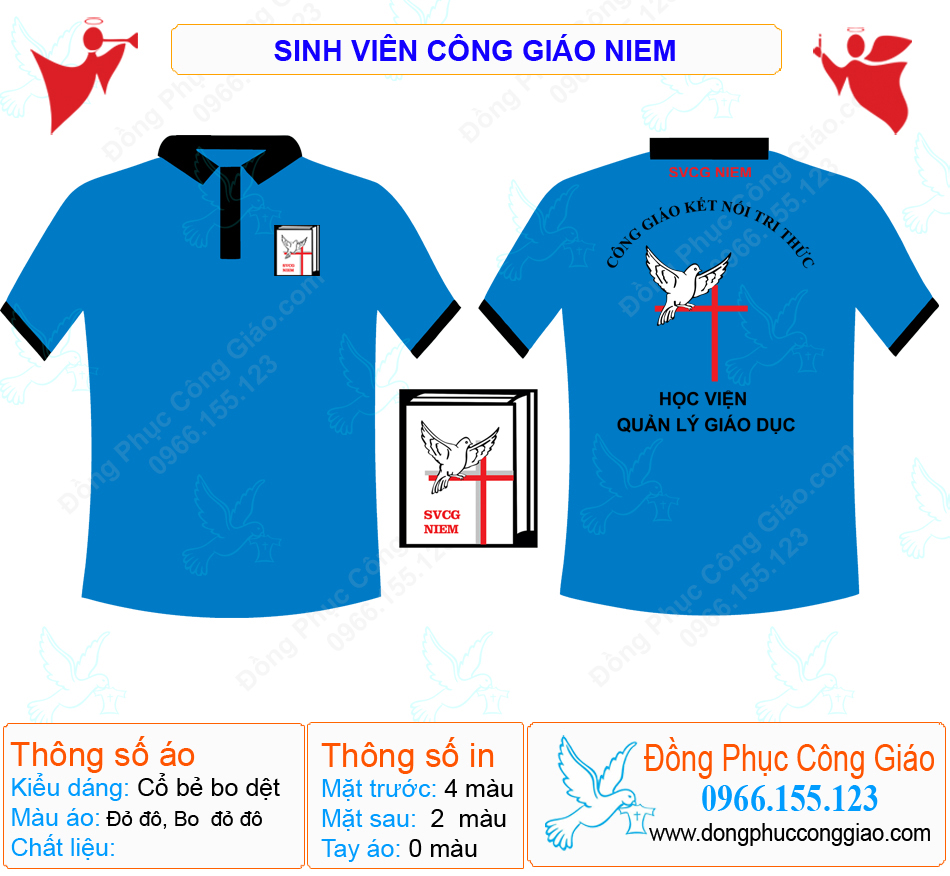 Mẫu &Aacute;o Đồng Phục Sinh Vi&ecirc;n C&ocirc;ng Gi&aacute;o NIEM